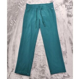 Eddie Bauer Pants Womens M Green Fleece Sweatpants Drawstring Waist Soft Casual